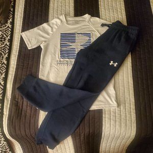 Sweat pants and shirt big boys size M